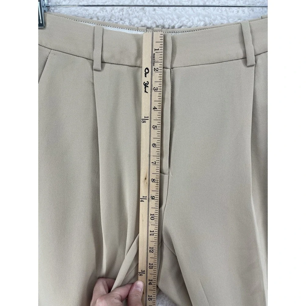 J Crew Essential Pant In City Crepe Women's Size 8 Beige Tapered Academia Career